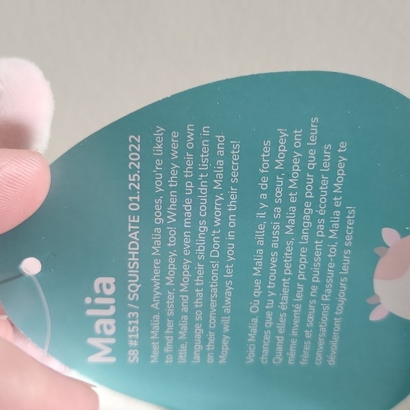 Malia Sea Cow Manatee squishmallows NWT S8 Valentines Day Pink white - Picture 10 of 10